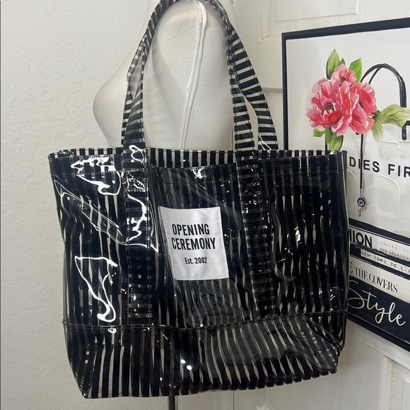 Opening Ceremony Striped PVC Tote - Picture 5 of 11